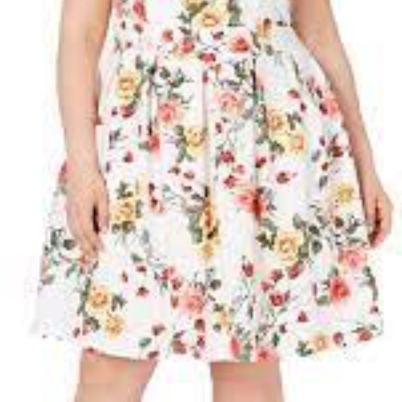 Emerald Sundae Printed Open-Back Fit & Flare Plus Size Dress NWOT - Picture 2 of 12